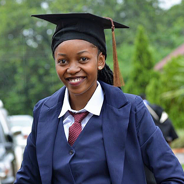 Elosha Kapata graduates from Bugema University (Uganda, 2023)